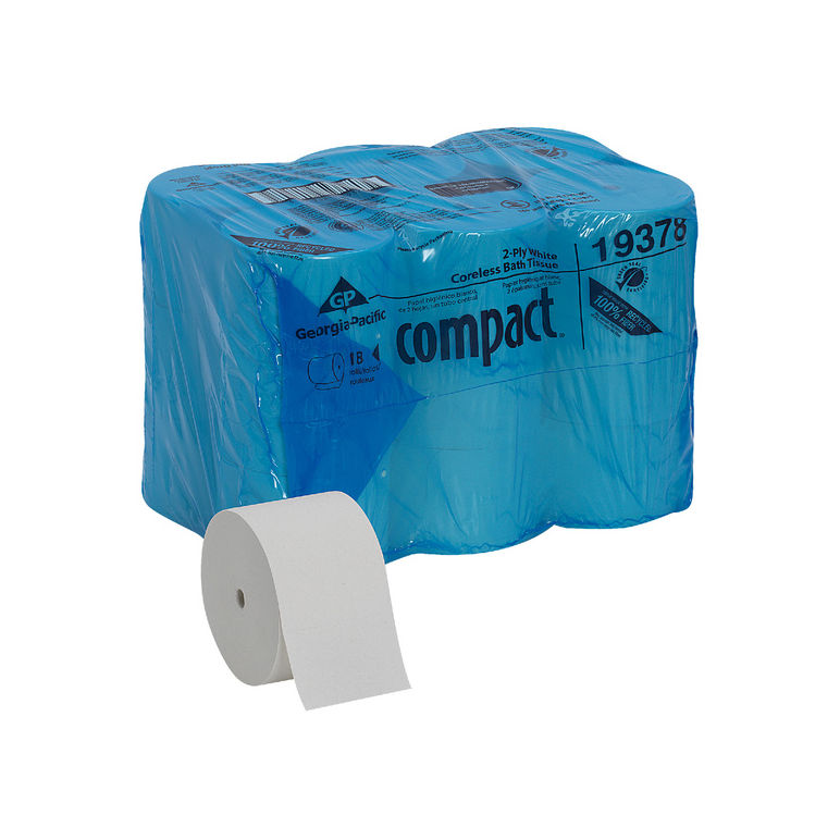 Tissue Toilet Coreless 2-ply White
