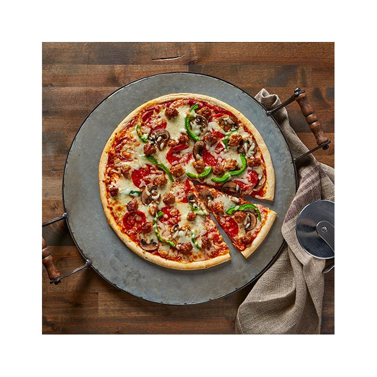 Pizza Crust Parbaked Raised Edge Thin 16 Inch