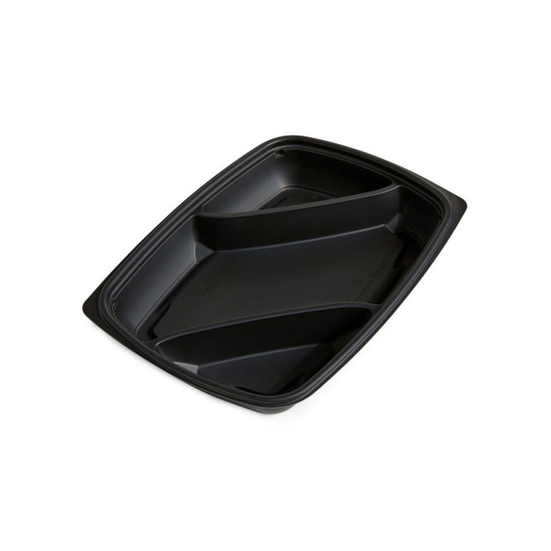 Container Plastic 3 Compartment Large Rectangular