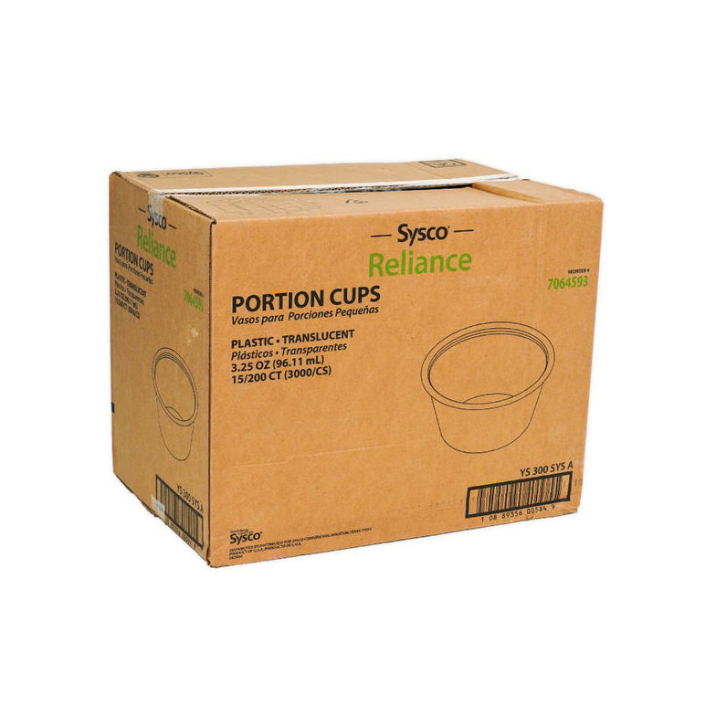 Cup Plastic 3.25 Ounce Translucent Portion Hip