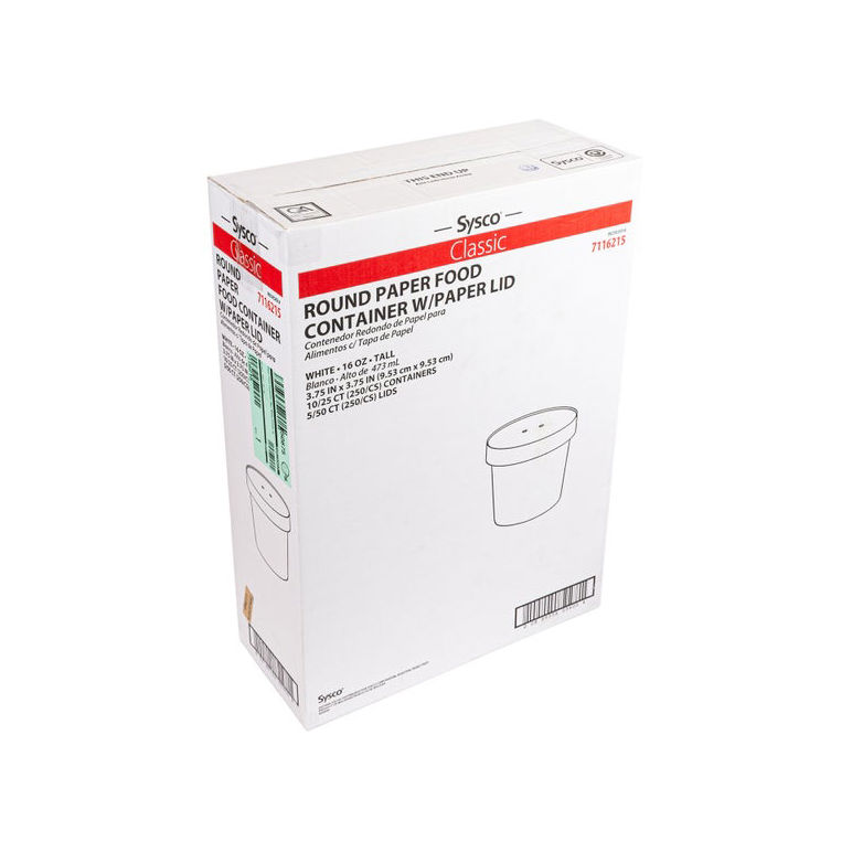 Container Paper 16 Ounce Round Paper Lid