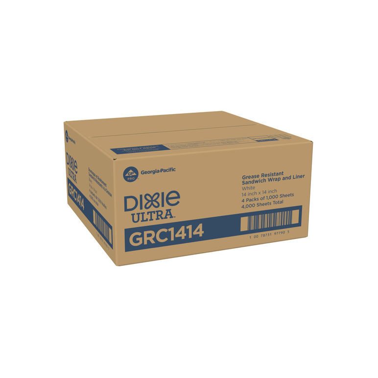 Wrap Paper White Grease Resistant 14 X 14 Inch