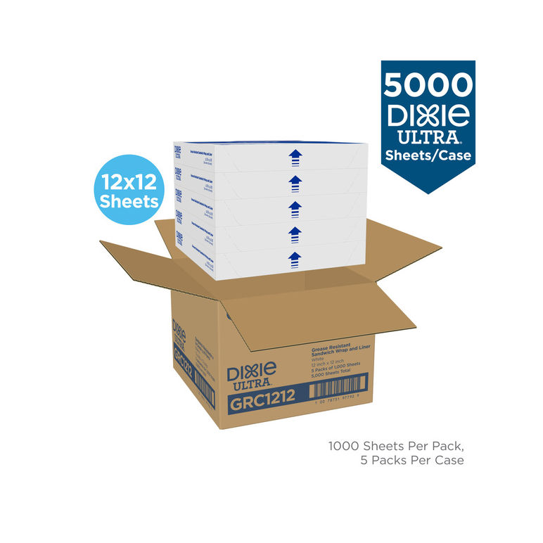 Wrap Paper White Grease Resistant 12 X 12 5/10