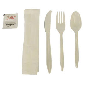 Kit Cutlery Fork, Knife, Spoon, Salt & Pepper