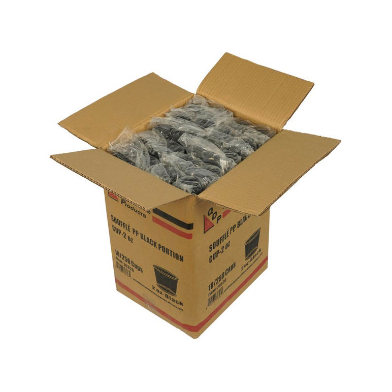 Black Plastic Cup 2Oz 2500Ct