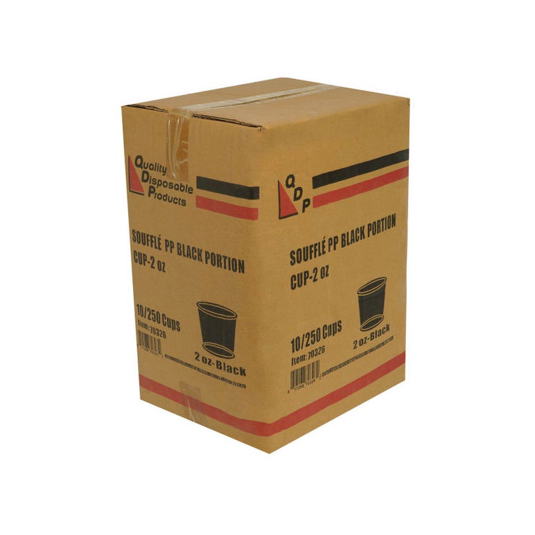 Black Plastic Cup 2Oz 2500Ct