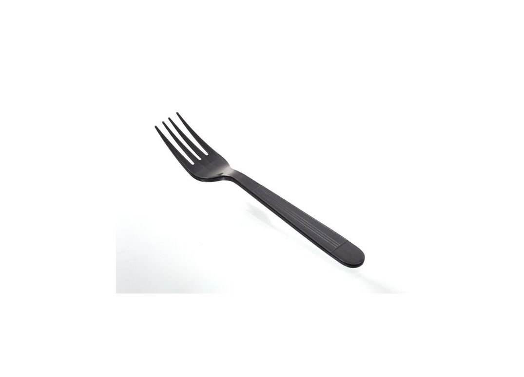 Heavy Black Plastic Fork 1000Ct