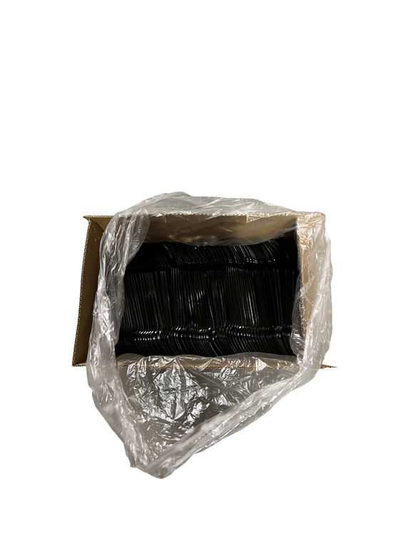 Heavy Black Plastic Fork 1000Ct