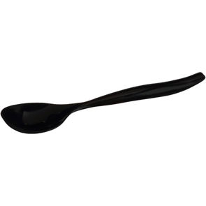 Spoon Plastic Serving Black 10 Inches