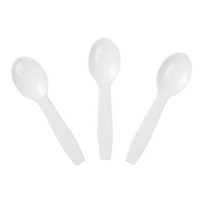 Spoon Plastic Sampler 3" White