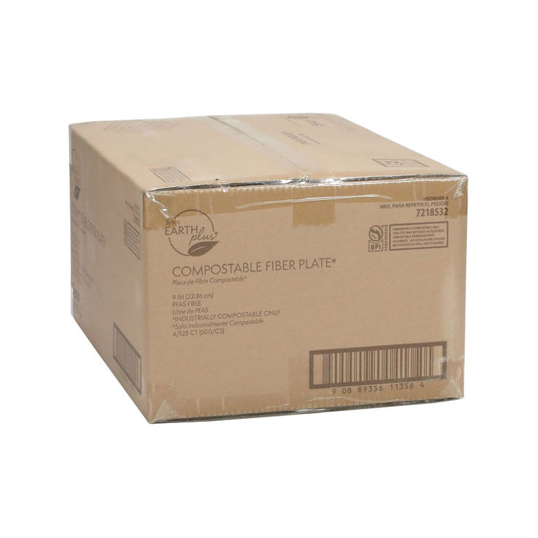 Plate Paper Fiber 9” Pfas Not Intentionally Added Compostabl