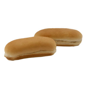 Bun Hot Dog White 5.5 Inches Hinged