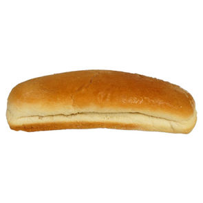 Bun Hot Dog White 6 Hinged