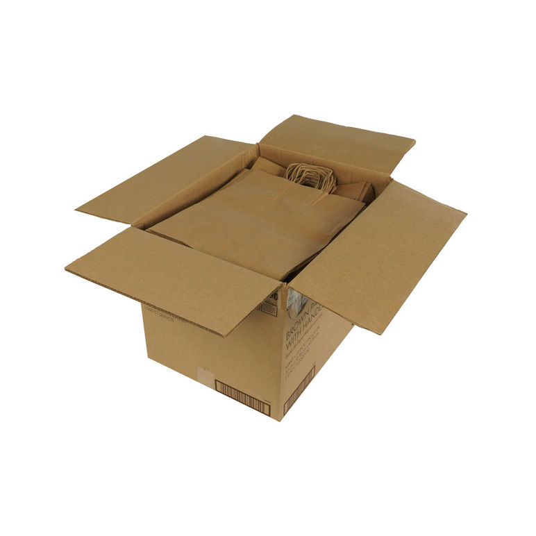 Bag Paper Brown W/handle Mart 65 Pound