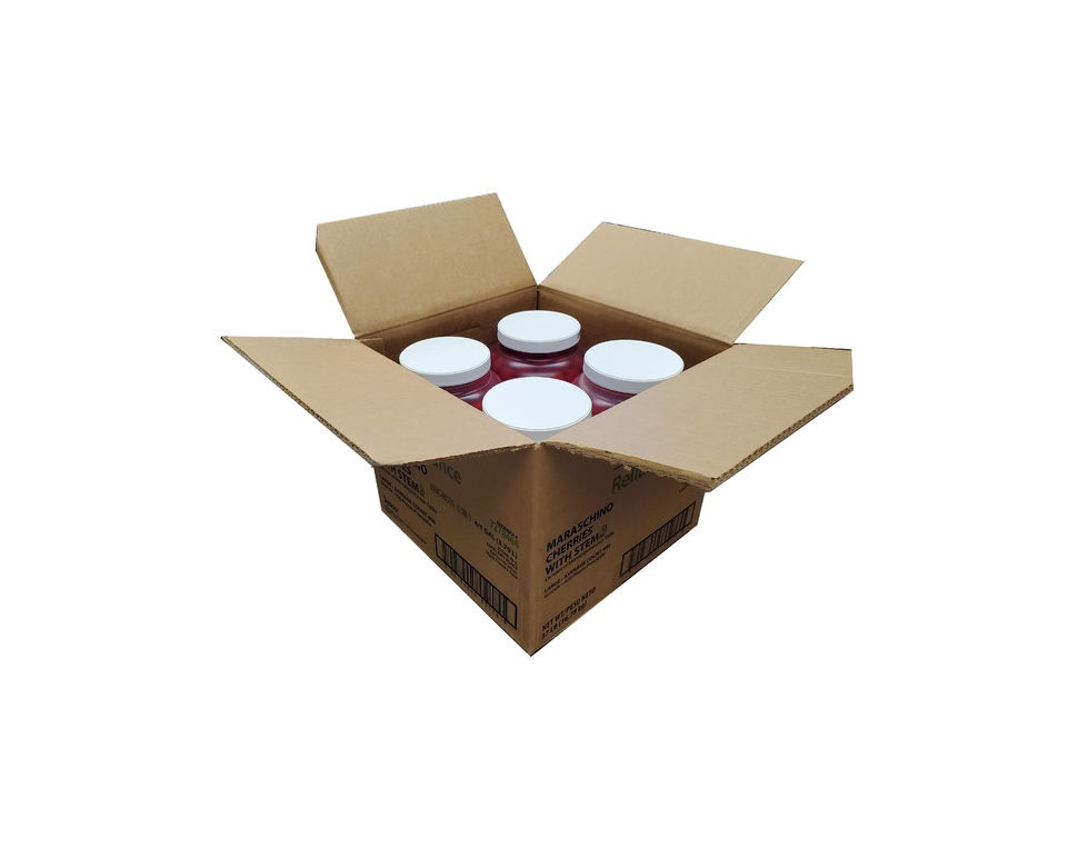 Cherry Maraschino Stems Large In Plastic Container