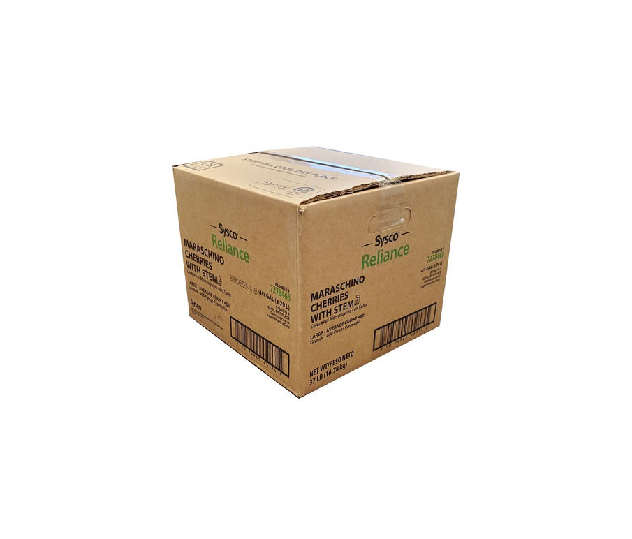 Cherry Maraschino Stems Large In Plastic Container