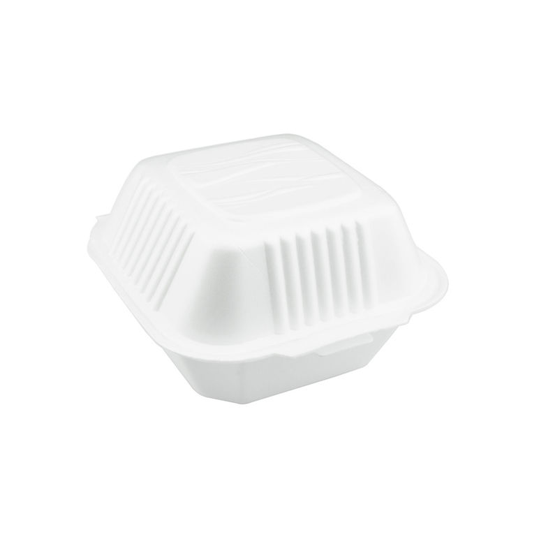 Container Foam Hinged Sandwich 6 Inch X 6 Inch