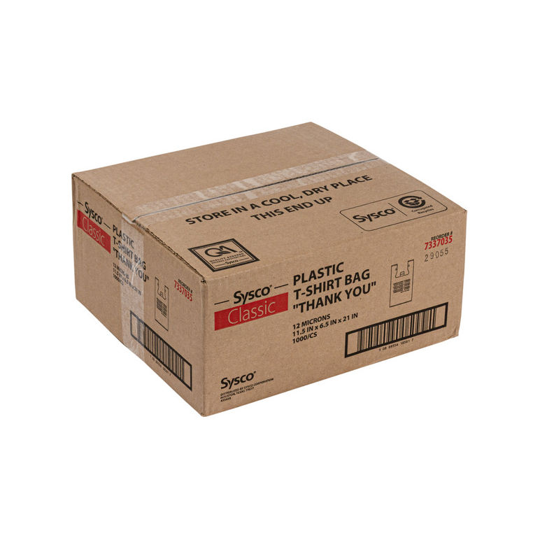 Bag Plastic T Shirt 11.5x6.5x21 Thank You