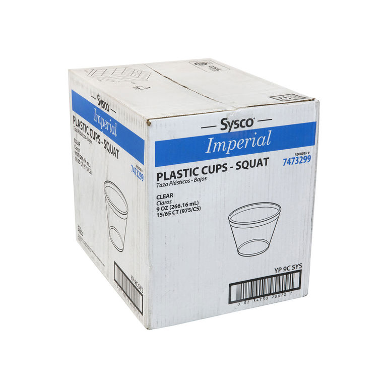 Cup Plastic Clear Rpet Squat 9 Ounce