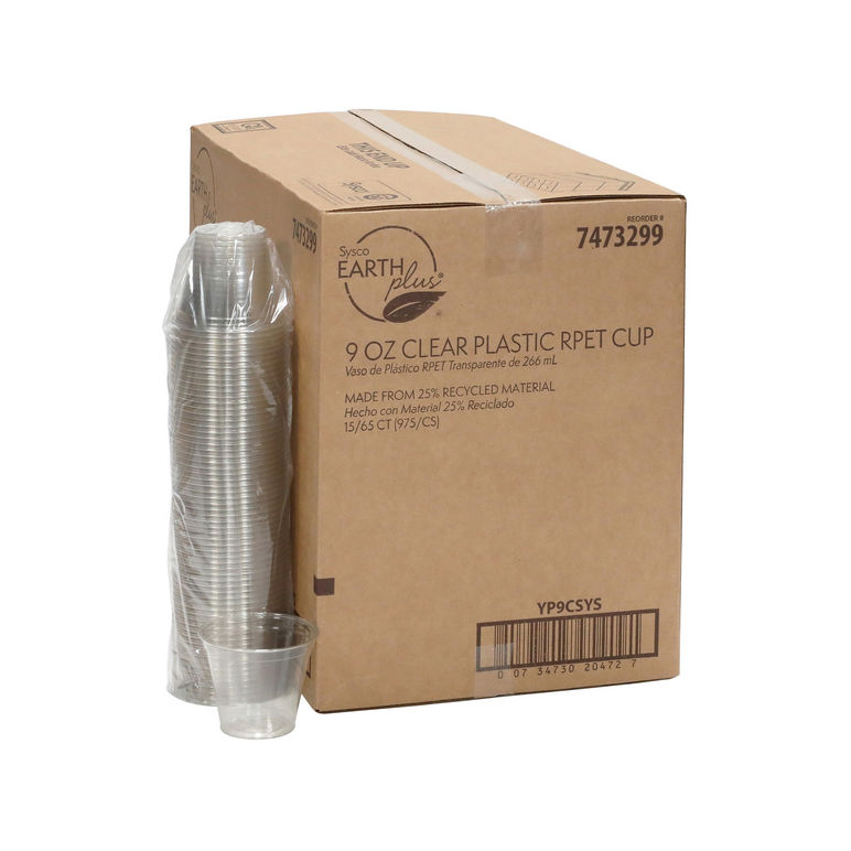 Cup Plastic Clear Rpet Squat 9 Ounce