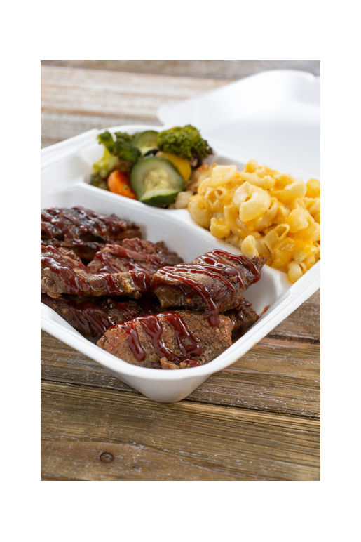 Container Foam Hinged 3 Compartment Double Tab