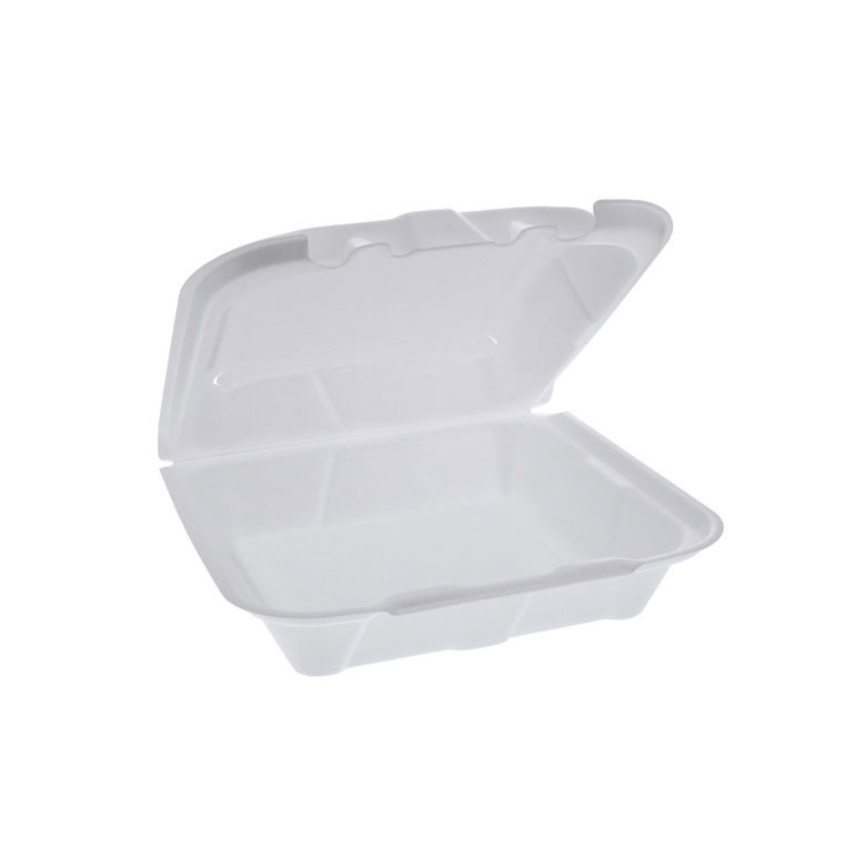 Container Foam Hinged 1 Compartment Double Tab 150/8x8x3