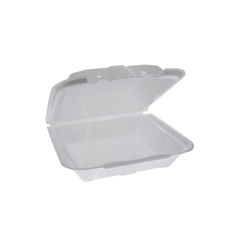 Container Foam Hinged 1 Compartment Double Tab