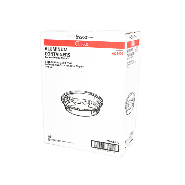 Pan Foil Round 3 Pounds 9 Inch Hemmed Edge