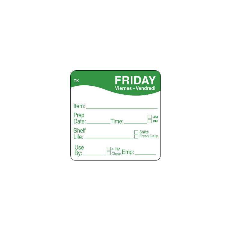 Label Roll Friday Repostionable