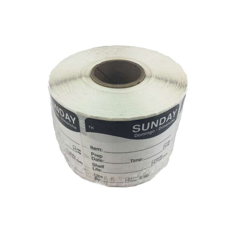 Label Roll Sunday Repostionable