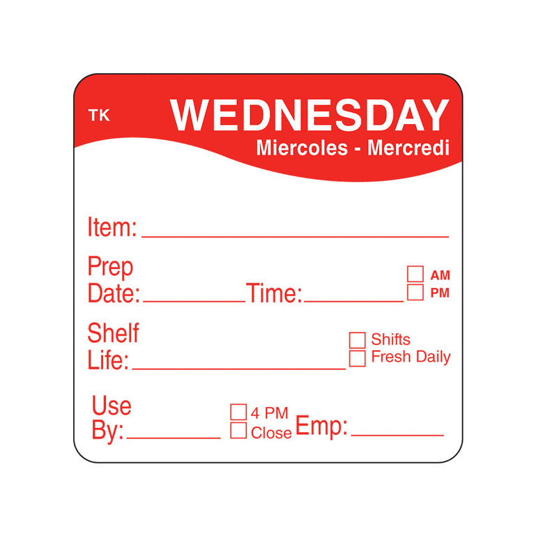 Label Roll Wednesday Repostionable