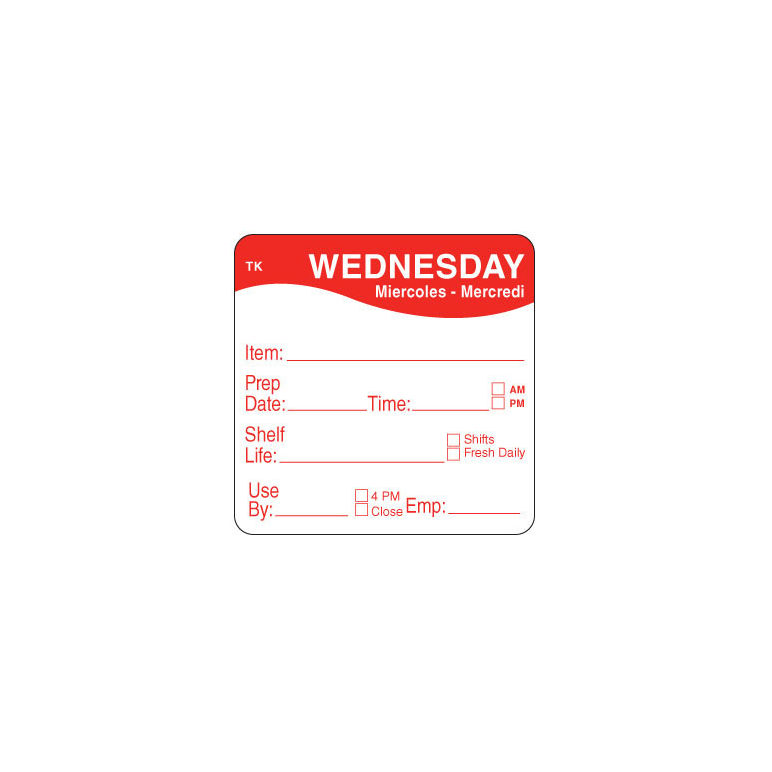 Label Roll Wednesday Repostionable