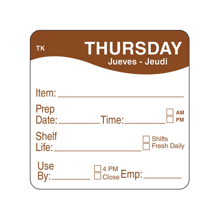 Label Roll Thursday Repostionable