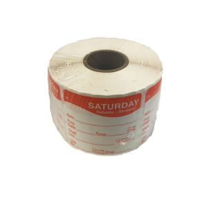 Label Roll Saturday Repostionable