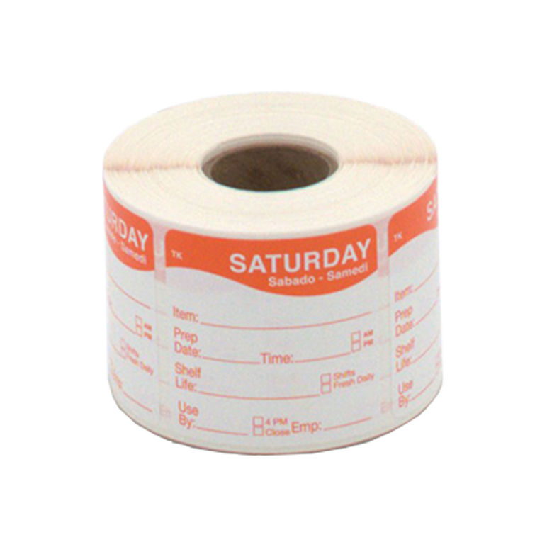 Label Roll Saturday Repostionable