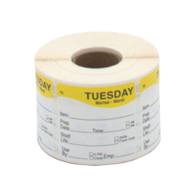 Label Roll Tuesday Repostionable