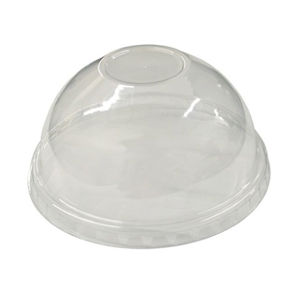 Lid Plastic Dome Clear 16-24 Ounce No Hole