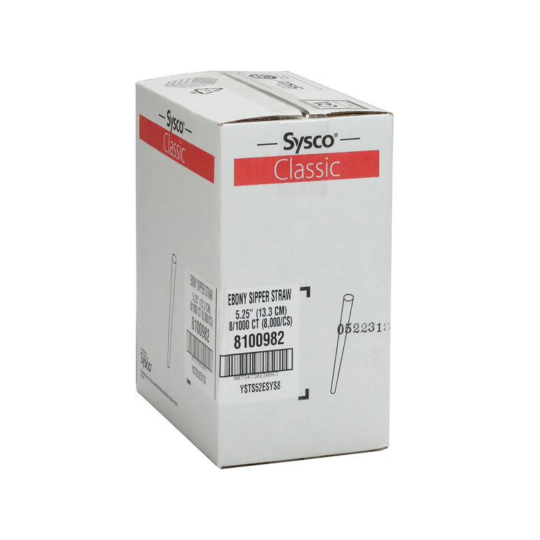 Stirrer Plastic Straw Black 5.25