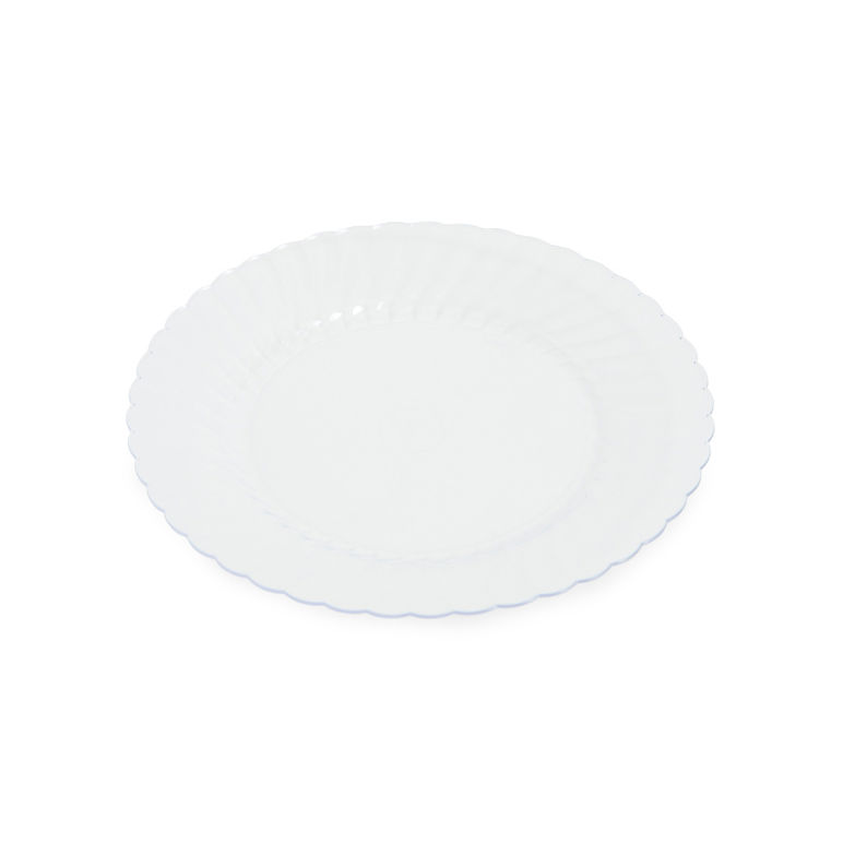 Plate Plastic Clear 9 Inch Ridged Classicware