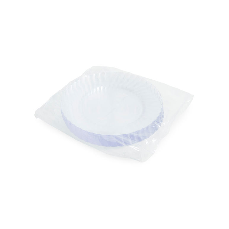 Plate Plastic Clear 9 Inch Ridged Classicware