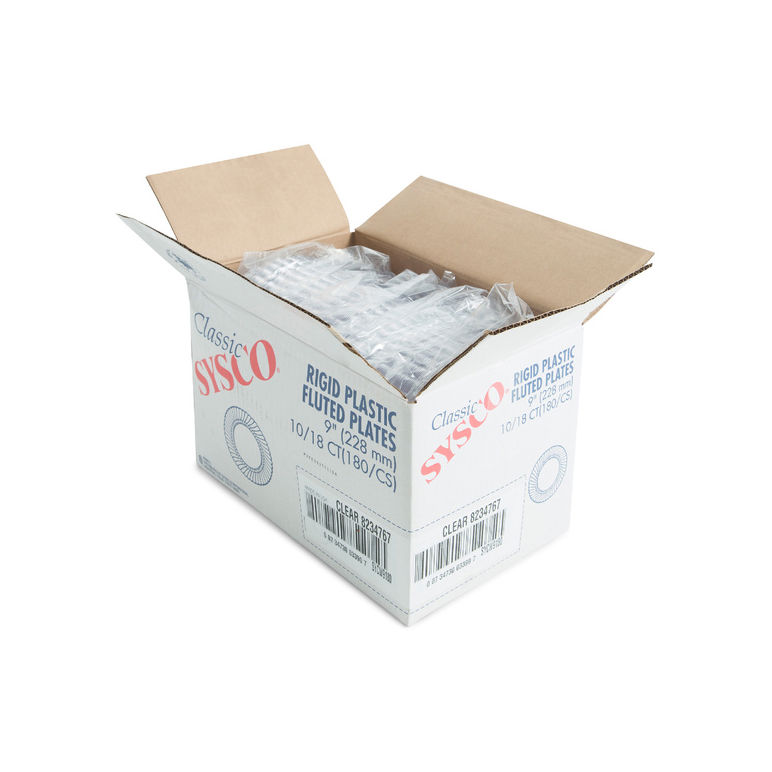 Plate Plastic Clear 9 Inch Ridged Classicware