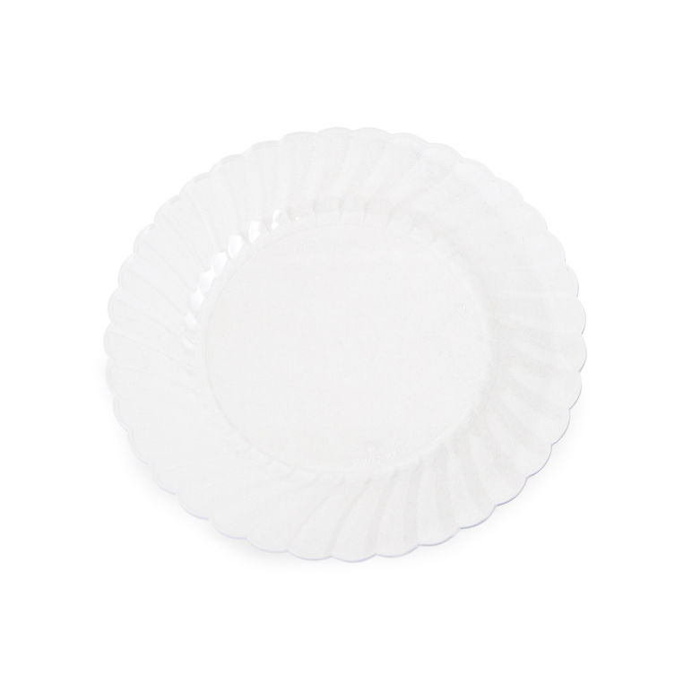 Plate Plastic Clear 6 Inch Ridged Classicware