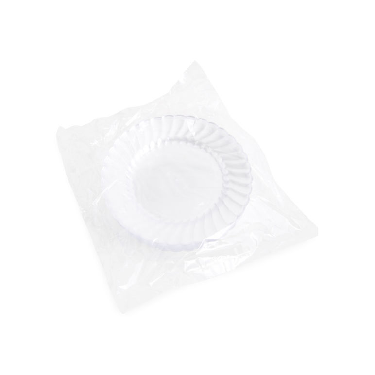 Plate Plastic Clear 6 Inch Ridged Classicware