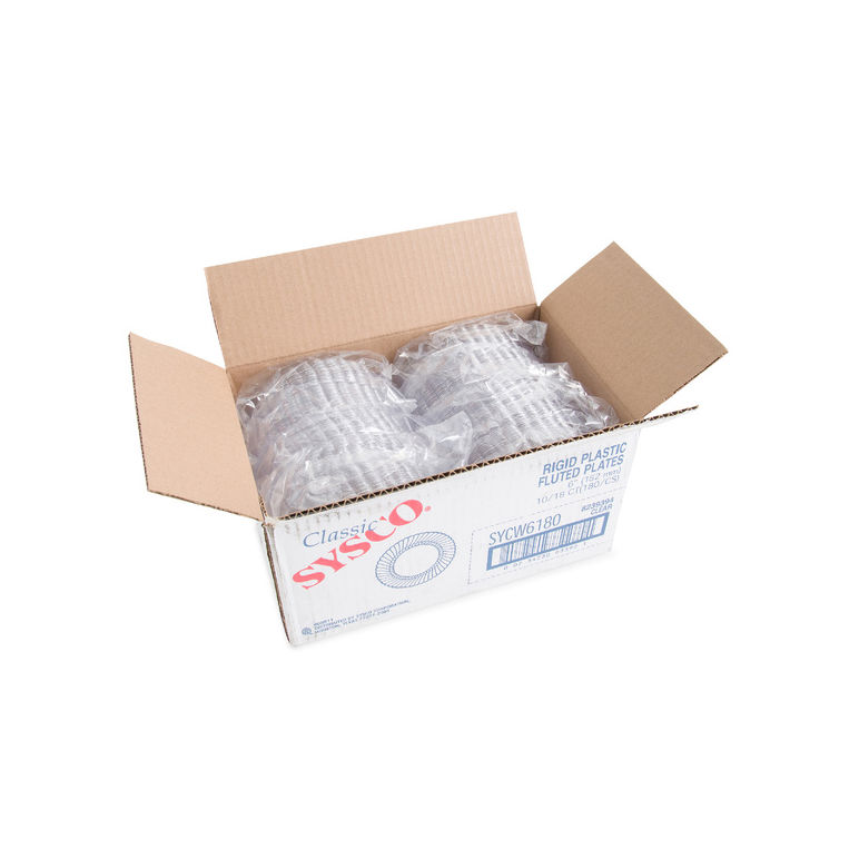 Plate Plastic Clear 6 Inch Ridged Classicware