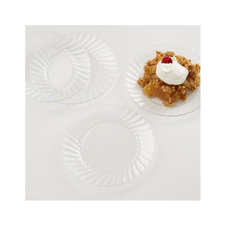 Plate Plastic Clear 6 Inch Ridged Classicware