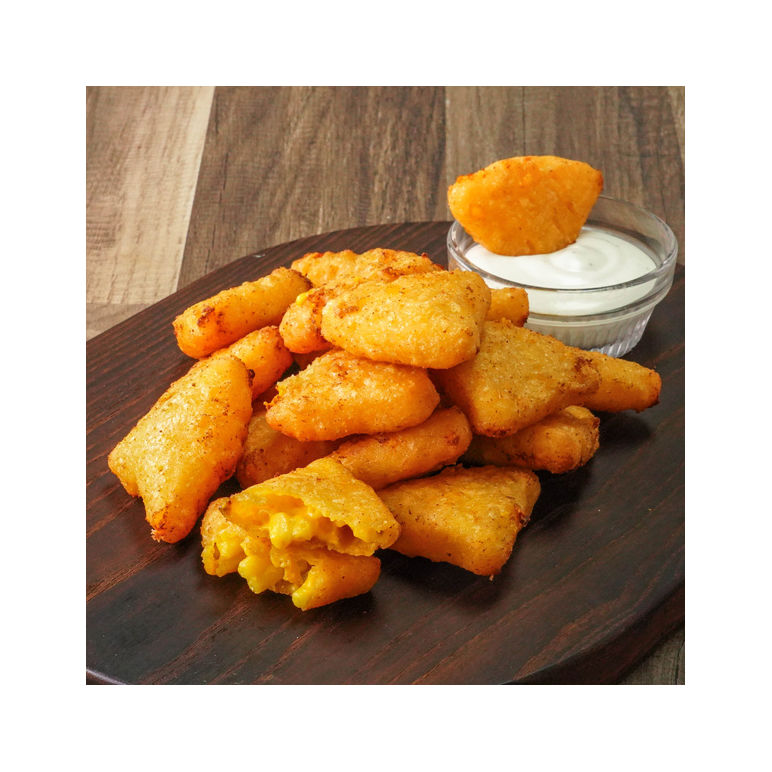 Appetizer Cheese Macaroni Wedges Battered