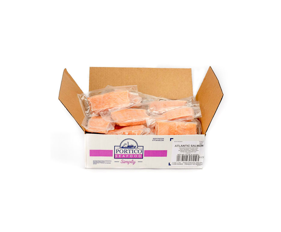 Salmon Atlantic Portioned Skinless 6 Oz Norweg