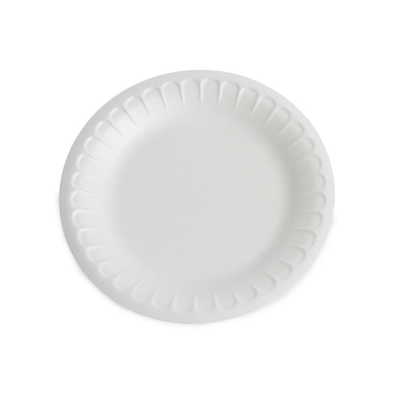 Plate Foam Unlaminated White 6 Inch