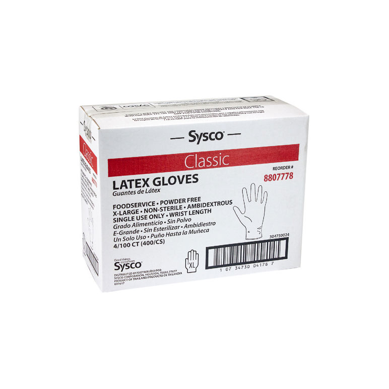 Glove Latex Foodservice Powder-free Extra-larg