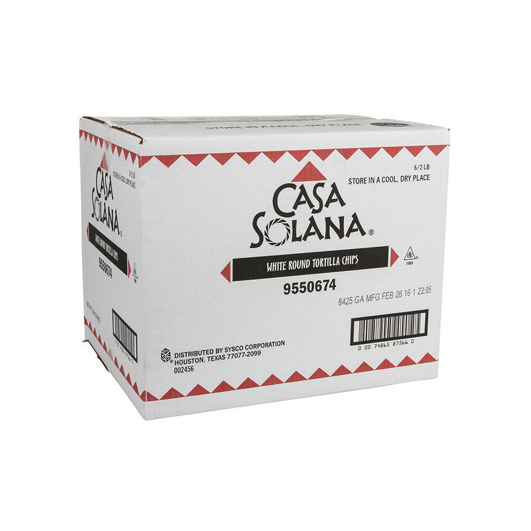 Chip Tortilla Corn White Round